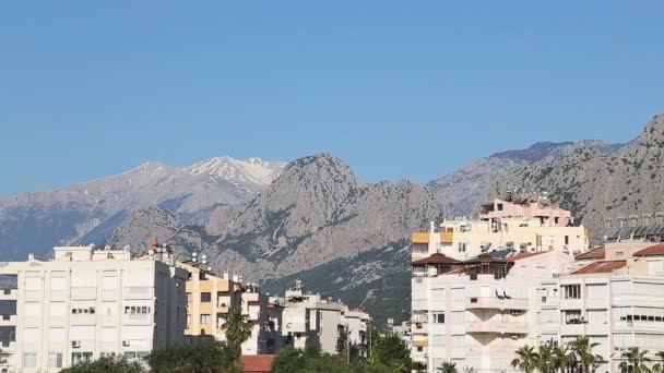 Vista panorâmica de uma aldeia montanhosa Akseki Antalya Turquia — Vídeo de Stock