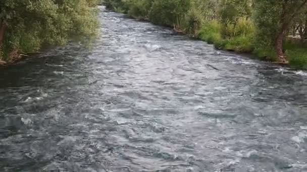 Waterfall Duden at Antalya, Turkey - nature travel background — Stock Video