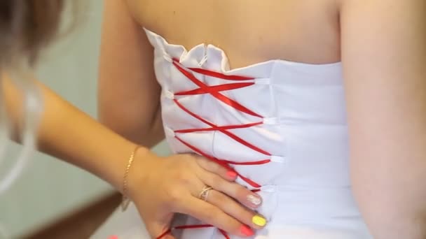 Vestidos vestido de noiva — Vídeo de Stock