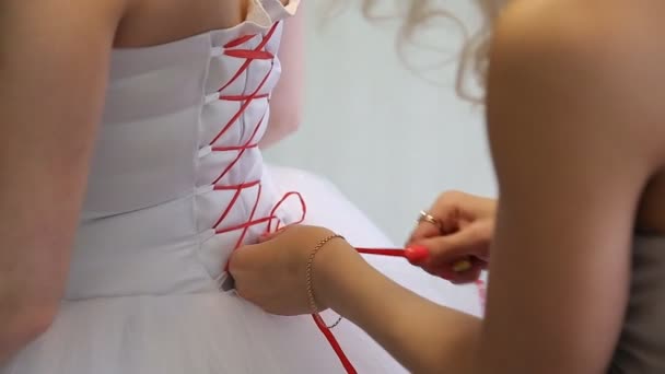 Vestidos vestido de novia — Vídeos de Stock