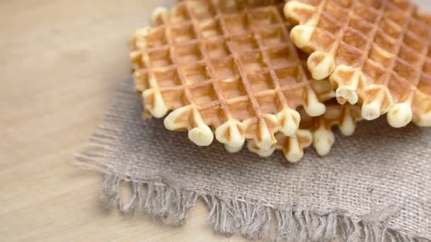 Frisch belgische Waffeln — Stockvideo