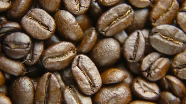 Кава в зернах повернути — стокове відео