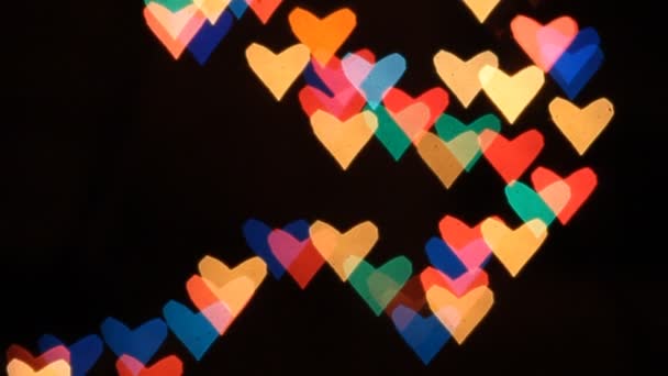 fond bokeh en forme de cœur