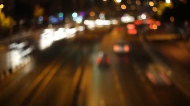 Bulanık timelapse gece trafik