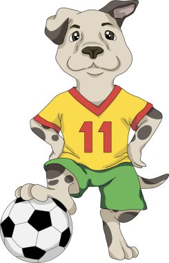 Sivilceli köpek yavrusu futbolcu