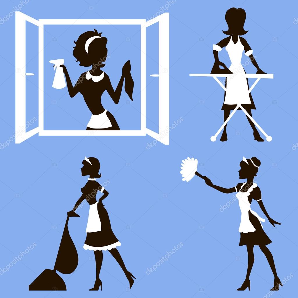 Cleaning Lady Stock Vectors Royalty Free