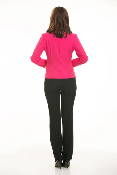 Young Asian women wearing a suit in front of a white background — Stock Photo, Image