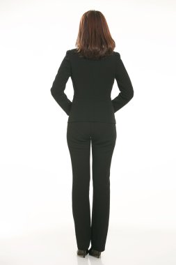 Young Asian women wearing a suit in front of a white background clipart