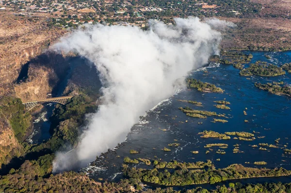 Victoria Falls and surrounding area in National park — Stock Photo, Image