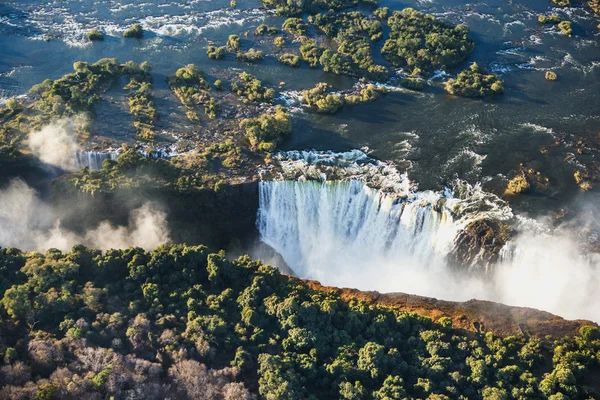 Victoria Falls และบริเวณโดยรอบในอุทยานแห่งชาติ ภาพสต็อก
