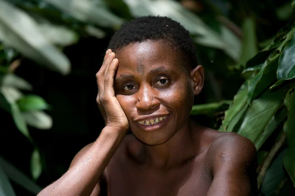 Portrait of woman from the tribe — Stock Photo, Image