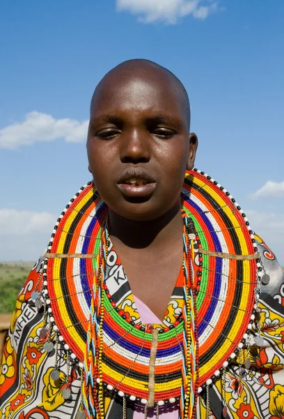 Portrait of Maasai woman — Stock Photo, Image