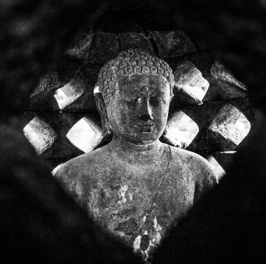 Buda heykelinin borobudur Tapınağı