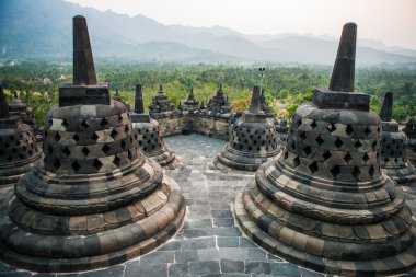 Stupas in Borobudur Temple clipart