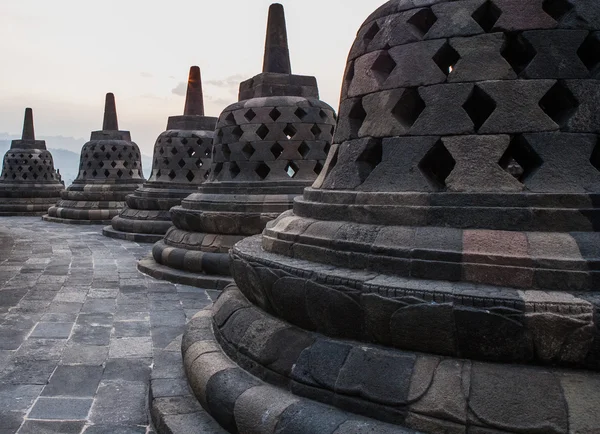 보로부두르 사원에 stupas — 스톡 사진