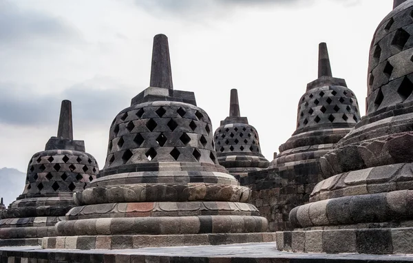 보로부두르 사원에 stupas — 스톡 사진