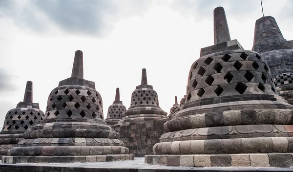 Stupas i Borobudur templet — Stockfoto