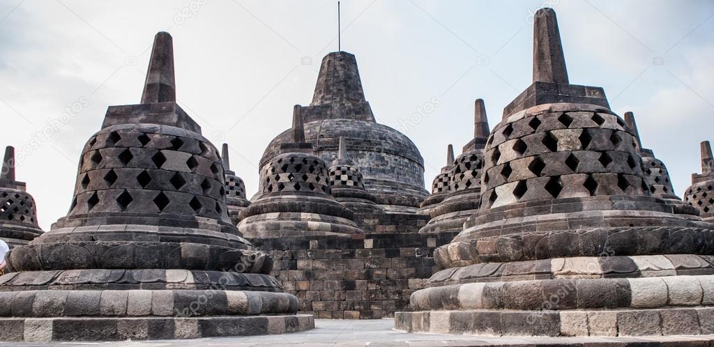 Stupas in Borobudur Temple