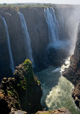 Victoria Falls sıfırdan görünüm.