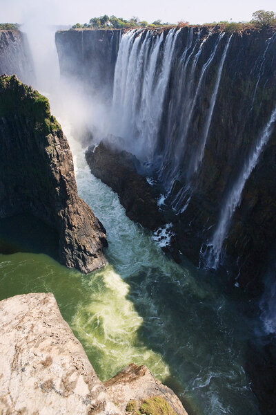 Вид на водопад Виктория с земли
.