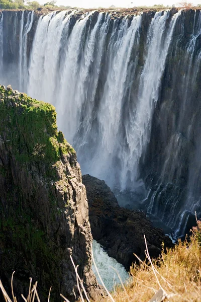 Vista de Victoria Falls a partir do chão . — Fotografia de Stock