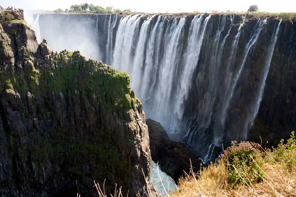 View of Victoria Falls from the ground. — Stock Photo, Image