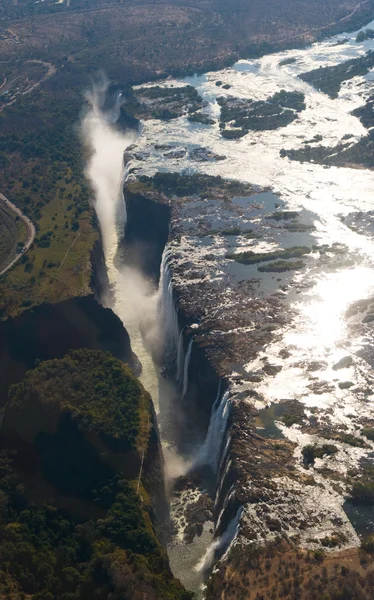 The Victoria falls is the largest curtain of water in the world. — Stock Photo, Image