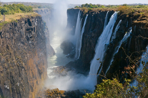 Вид на водопад Виктория с земли
.