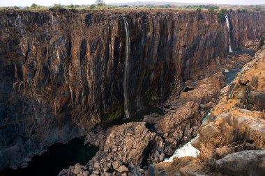 Victoria Falls şiddetli kuraklık içinde.