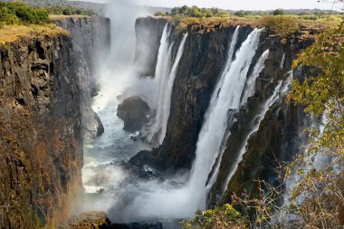 Victoria Falls şiddetli kuraklık içinde.