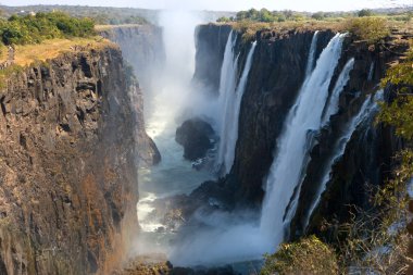 Victoria Falls sıfırdan görünüm.