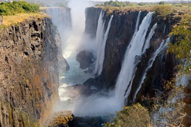 Victoria Falls sıfırdan görünüm.