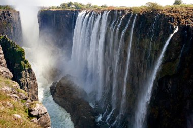 Victoria Falls sıfırdan görünüm.