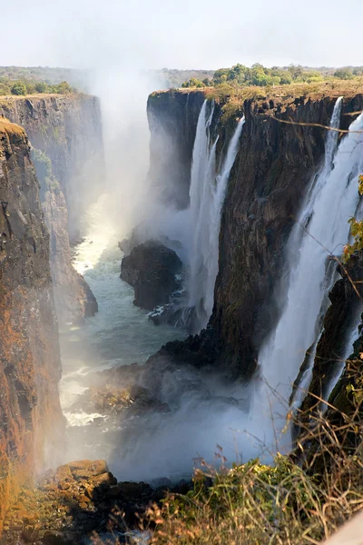 Victoria Falls i svår torka. — Stockfoto