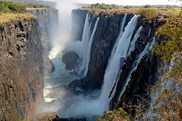 Victoria Falls şiddetli kuraklık içinde.