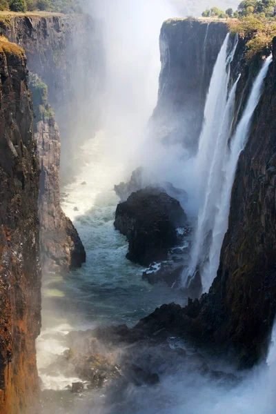 深刻な干ばつのビクトリアの滝. — ストック写真