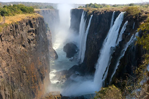 View of Victoria Falls from the ground. — Stock Photo, Image