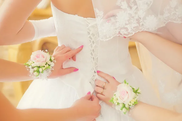 Hands with wedding rings — Stock Photo, Image