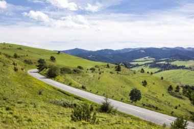 Dağ yolundan Slovak Pieniny, Slovakya