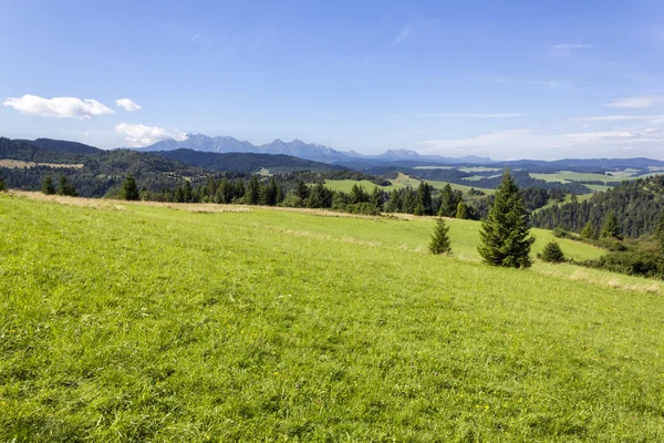 Slovakya'dan görülen Tatra Dağları doruklarına
