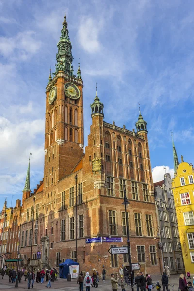 Stadhuis in gdansk, Polen — Stockfoto