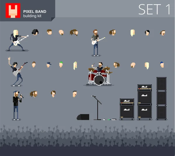 Rock Band Kit — Stok Vektör