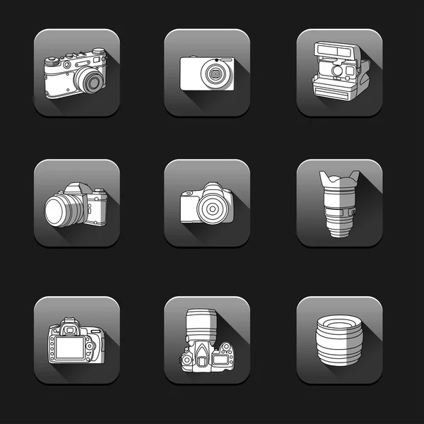 Botones de cámara GS — Archivo Imágenes Vectoriales