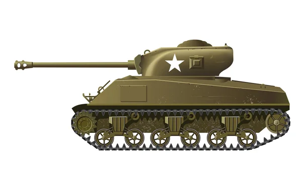 Sherman tank — Stock Vector