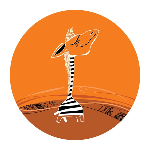 Illustration von lustigen Cartoon-Zebras — Stockvektor
