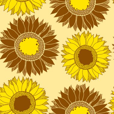 Altın ayçiçeği ile Seamless Modeli