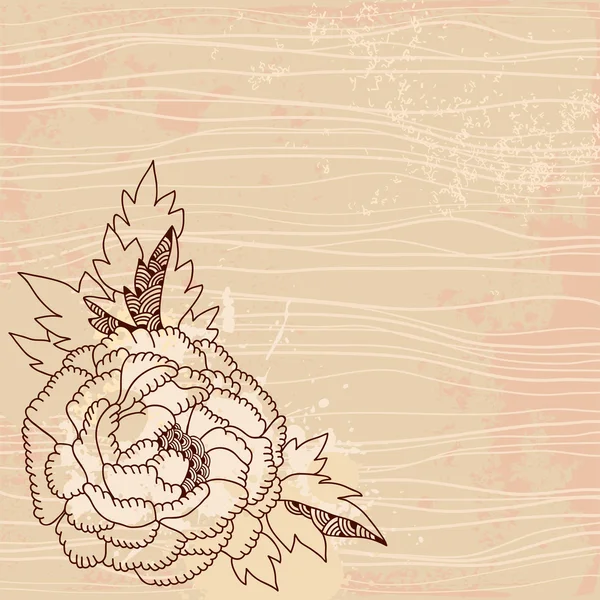 Beau chrysanthème vintage — Image vectorielle