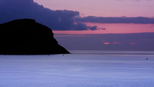 Wspaniały Wschód Słońca Nad Plażą Playa Tejita Tło Montaa Roja — Wideo stockowe