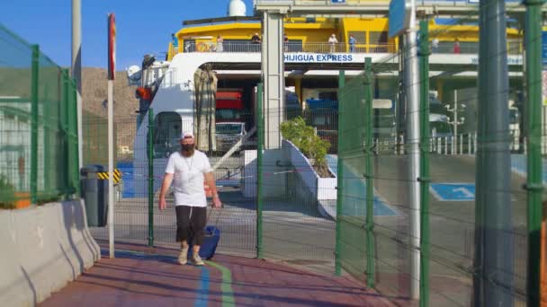 Tourist Presents Legal Health Vaccination Passport Sars Cov Határ Átlépésekor — Stock videók