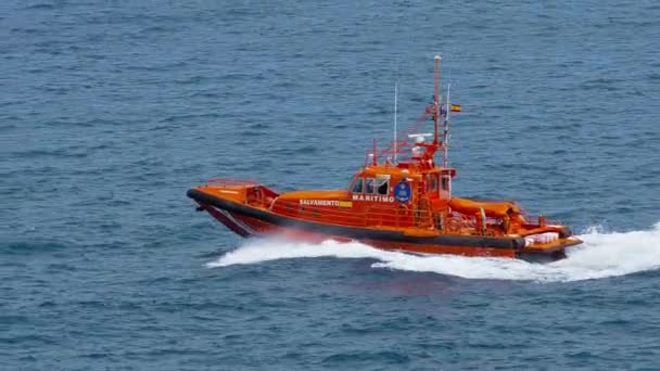 Tenerife Islas Canarias Océano Atlántico España Mayo 2020 Barco Rescate — Vídeo de stock